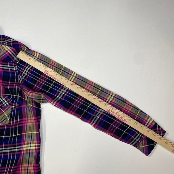 Torrid Women's 1X Plaid Pop Taylor Long Sleeve Button Down Shirt Top‎ - Picture 7 of 9